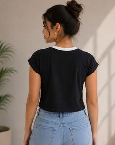 H&amp;M "I Love Me" Black Crop Top