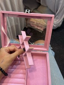 Pink Velvet Jewelry Box costomize
