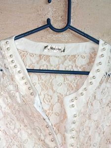 Partywear Crop Lace Bolero Shrug Sheer