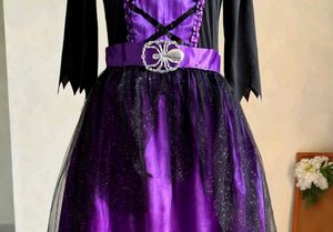 Purple-Black Witch Queen Gown 🖤💜👑