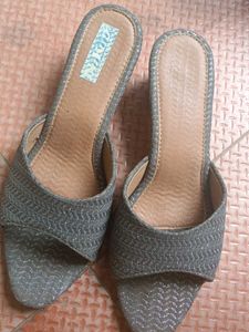 Sparkly Wedge Mules