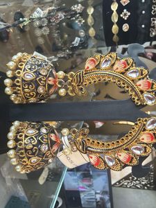 Traditional Jhumka Earrings with Pearls