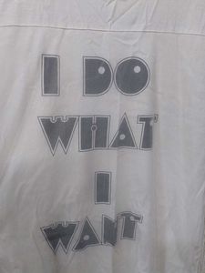White Graphic Tee 'I Do What