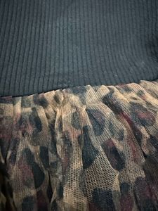 Cute Leopard Print Tulle Dress