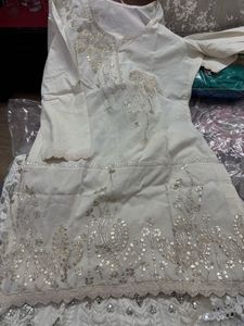 Embellished White Lehenga Choli