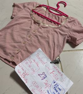 LULU&amp; sky Pink lace32-34