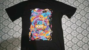 Unisex Graphic Print Black T-Shirt