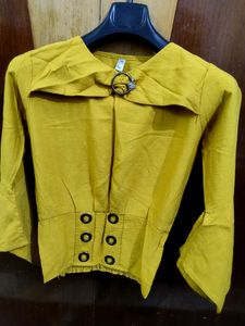 Yellow Bell Sleeve Blouse