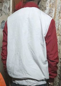 Men's Red &amp; Grey Colorblock Jacket