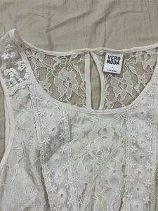 VERO MODA White Lace Mini Dress