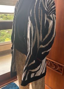 Zebra Print Cozy Cardigan