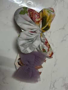 Floral &amp; Tulle Bow Hair Accessories