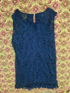 Elegant Navy Blue Lace dress