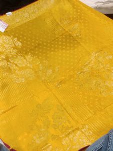 Vibrant Yellow Silk Saree