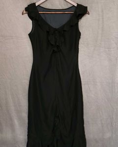 Elegant Black Ruffle Dress