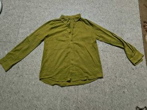 Olive Green cotton Shirt