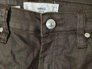 Stylish Coated Denim Jeans Pants
