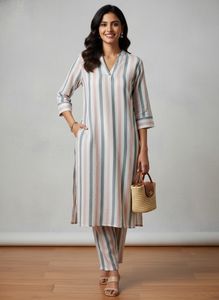 Striped Kurta and Pant Set
