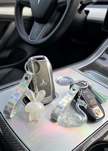 Cute Bunny &amp; Flamingo Keychain Set