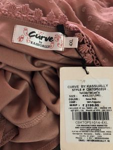 Kassually New Peach Lace Top(Women’s)