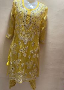 original mirror  Chikankari ready made dress