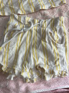 Striped Top &amp; Shorts Set