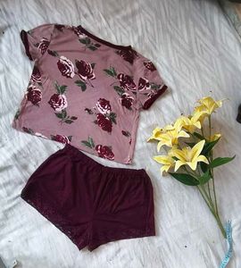 Very Beautiful Crop Top With Shorts