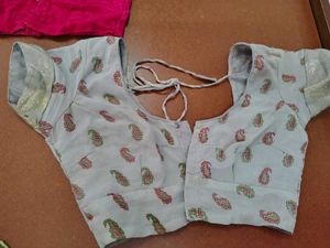 Vibrant Pink Rose Pattern Blouse