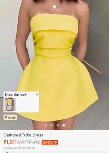 Butter Yellow Tube Dress