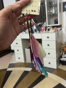 Bohemian Feather Drop Earrings