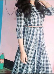 Chic Plaid Fit & Flare Dress