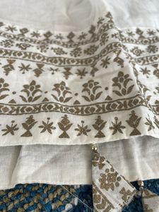 Biba Off White 💯Pure Cotton Dupatta