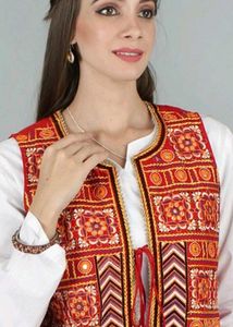 Embroidered Red Vest