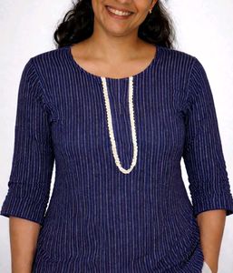 Stylish Blue Striped Kurta
