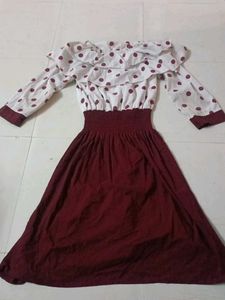 Polka Dot Off-Shoulder Dress