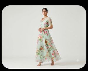 Beautiful Floral Print Ethnic Gown