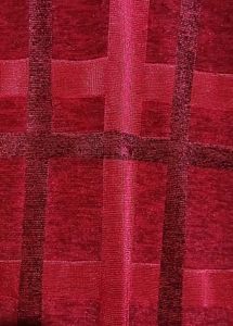 Elegant Red Checkered Dress