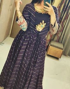 Elegant Dark Purple Ethnic Gown ( Jacket Style)