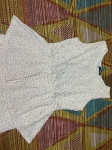 Sparkly White Peplum Dress