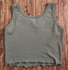 Ribbed Cropped Tank Top