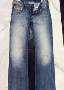 Diesel Men's Blue Denim Vintage Bootcut Jeans