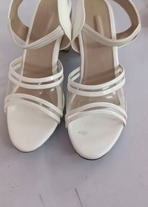 🎉Sale 🎉White Transparent  Block Heels
