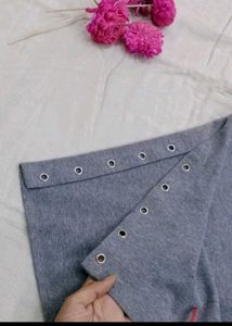 Sleek Grey Sleeveless Sheath Dress