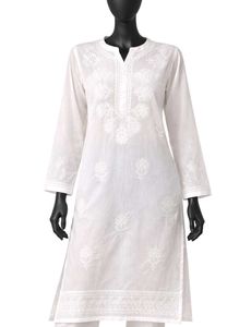 Lucknowi White Chikankari Kurta