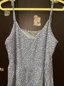Blue Floral Mini Dress