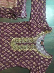 Designer Kurta Set with Pants and dupatta