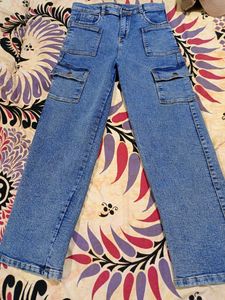 Stylish Denim Cargo Jeans –Durable,Trendy &amp; Comfy