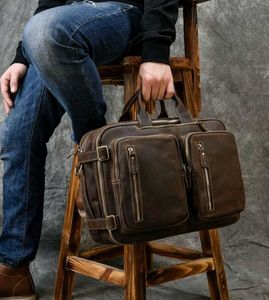Genuine Leather Multi-Pocket Bag 4 in 1