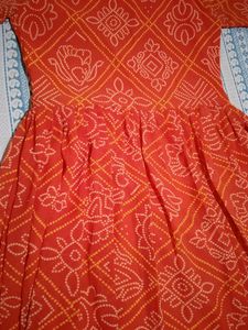 Orange Full Length Dress