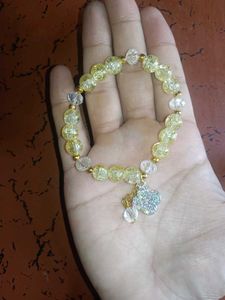 Sparkling Yellow Beaded Bracelet